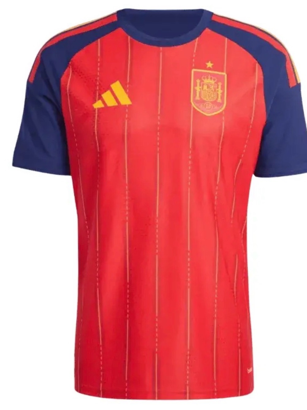 2026 FIFA World Cup adidas Red & Navy Spain Football Jersey with Yellow Accents